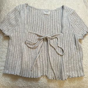 Cotton on light grey knitted tie top.